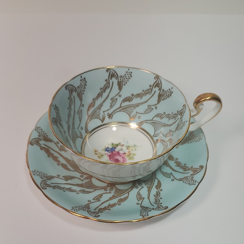 Vintage Victoria Works Stoke on Trent - Bone China Teacup & Saucer
